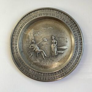 Vintage German 95% Pewter plate‎ Frieling-Zinn